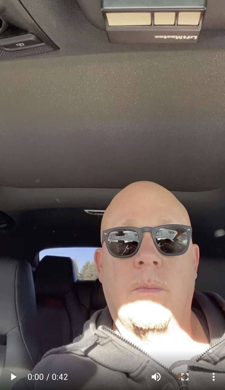 Greg car selfie