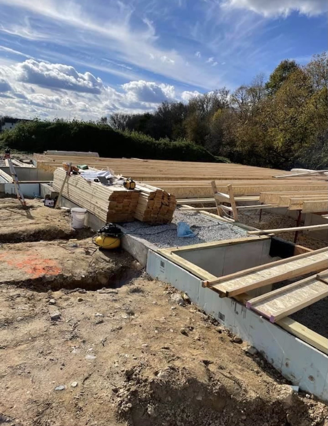 Construction site wide view
